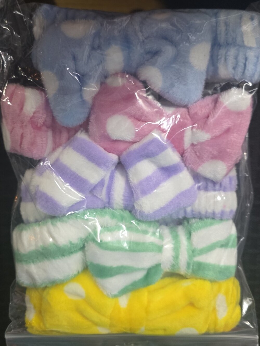 Cozy Plush Headband - Pastel Purple  Stripes